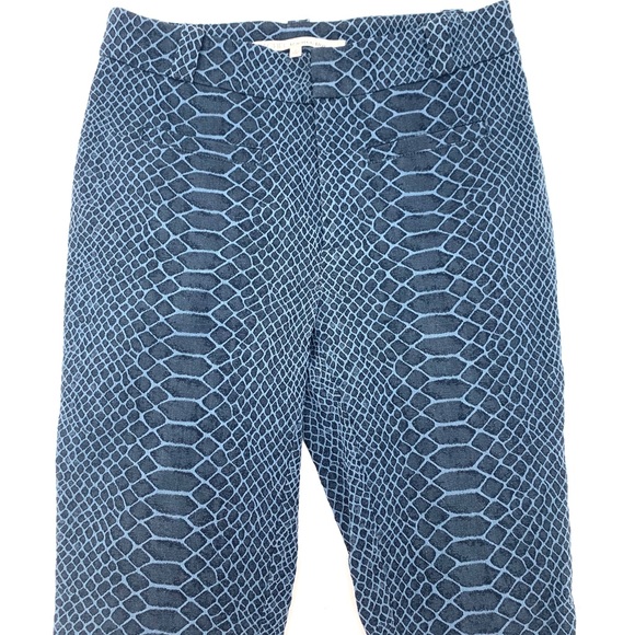 Racheal Roy Blue Snake Print Ankle Jeans 2 - Picture 3 of 4